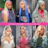 360 Full Lace Wig Human Hair Pre Plucked 613 Blonde Colored Lace Front Wigs Bone Straight Ponytail Human Hair Lace Frontal Wig