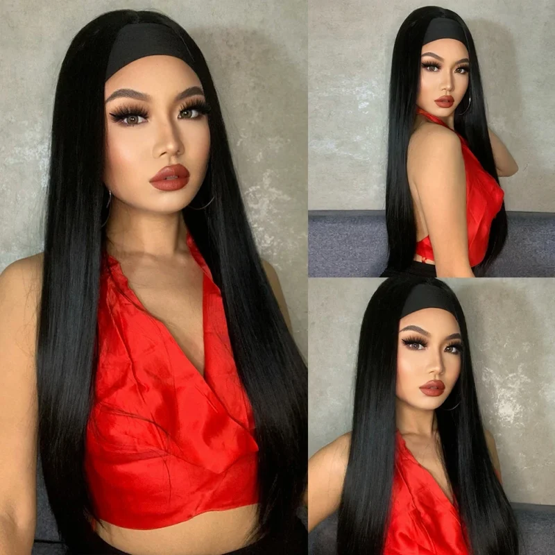 Headband Synthetic Wigs Long Afro Kinky Curly Golden Blonde Platinum Ombre Wig for Black Women Use Water Wave Wig Heat Resistant