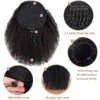 Maxine Afro Kinky Curly Drawstring Ponytail Hair Extensions Indian 100% Remy Human Hair Afro Curly Clip in Human Hair Extensions
