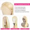 360 Full Lace Wig Human Hair Pre Plucked 613 Blonde Colored Lace Front Wigs Bone Straight Ponytail Human Hair Lace Frontal Wig