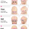 360 Full Lace Wig Human Hair Pre Plucked 613 Blonde Colored Lace Front Wigs Bone Straight Ponytail Human Hair Lace Frontal Wig