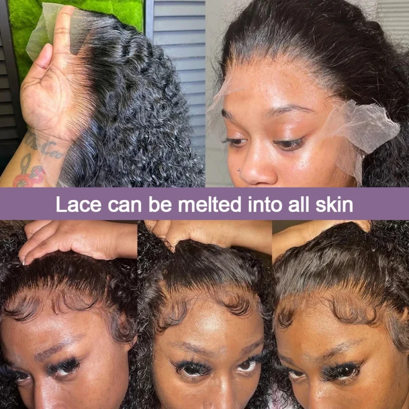 Wear And Go 100 Half Bob Wigs Human Hair 13x6 Glueless Lace Front Braided Wig Hd Frontal Kinky Burmese Curly Bob Deep Wave Water