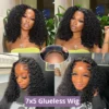 Wear And Go 100 Half Bob Wigs Human Hair 13x6 Glueless Lace Front Braided Wig Hd Frontal Kinky Burmese Curly Bob Deep Wave Water