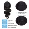 Body Wave Human Hair Drawstring Ponytail Extensions Remy Hairpiece Natural Ponytail Clip In Hair Extensions For Woman 100G/piece