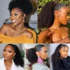 Maxine Afro Kinky Curly Drawstring Ponytail Hair Extensions Indian 100% Remy Human Hair Afro Curly Clip in Human Hair Extensions