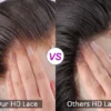 Kinky Straight 13x6 HD Lace Frontal Wig Invisible Drawstring Strap 360 Full Lace Glueless Wig 30 Inch Lace Front Wigs Human Hair