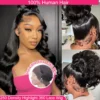 Invisi Strap 360 Full Lace Glueless Body Wave Human Hair Wig Pre Plucked Body Wave Wigs Human Hair 360 Full Lace Wig Human Hair