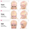 360 Full Lace Wig Human Hair Pre Plucked 613 Blonde Colored Lace Front Wigs Bone Straight Ponytail Human Hair Lace Frontal Wig
