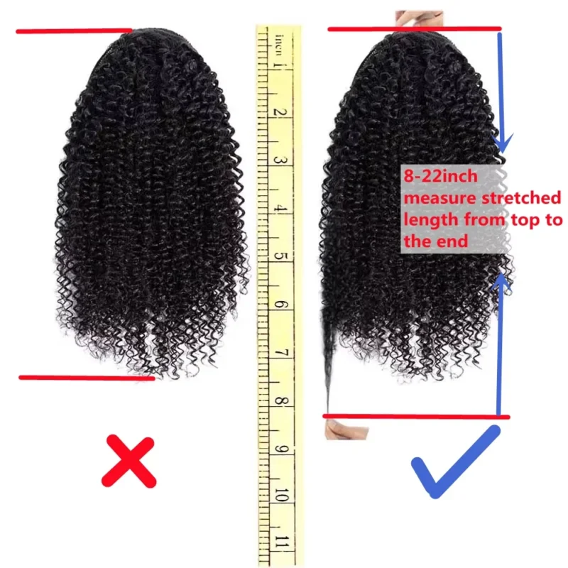 Maxine Afro Kinky Curly Drawstring Ponytail Hair Extensions Indian 100% Remy Human Hair Afro Curly Clip in Human Hair Extensions