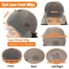 Highlight Color Short Bob Wigs Straight 13x4 Lace Frontal Wigs Brazilian Human Hair 200% Density Full Front Bob Wig For Women