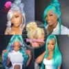 360 Full Lace Wig Human Hair Pre Plucked 613 Blonde Colored Lace Front Wigs Bone Straight Ponytail Human Hair Lace Frontal Wig