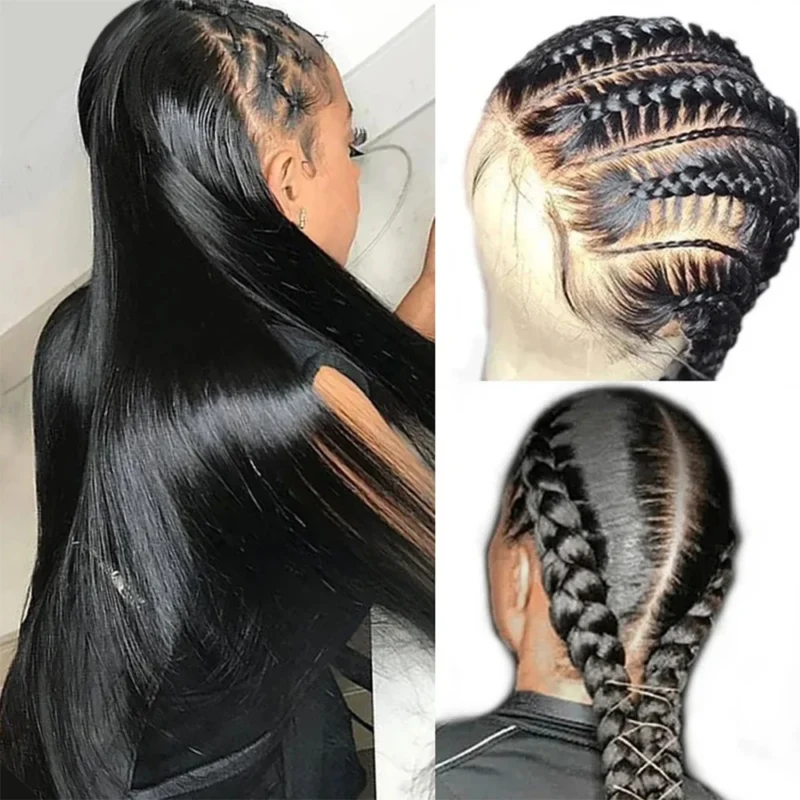 Full Lace Wigs 100% Human Hair Wig For Women Brazilian Straight HD Full Lace Frontal Wig Glueless Wig Ready to Wear Preplucked