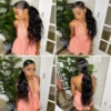 Body Wave Human Hair Drawstring Ponytail Extensions Remy Hairpiece Natural Ponytail Clip In Hair Extensions For Woman 100G/piece