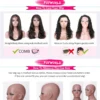 Kinky Straight 13x6 HD Lace Frontal Wig Invisible Drawstring Strap 360 Full Lace Glueless Wig 30 Inch Lace Front Wigs Human Hair