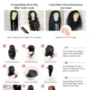 Highlight Color Short Bob Wigs Straight 13x4 Lace Frontal Wigs Brazilian Human Hair 200% Density Full Front Bob Wig For Women