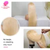 360 Full Lace Wig Human Hair Pre Plucked 613 Blonde Colored Lace Front Wigs Bone Straight Ponytail Human Hair Lace Frontal Wig