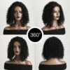 12 Inch Synthetic Afro Black Curly Wigs for Women Wave African American Wig with Side Bang Natural Hairstyles Full Hair Replacem