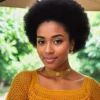 Afro Kinky Curly Wig - Human Hair,  Fluffy - Natural Looking, Effortlessly Stylish  for Women Machine Made