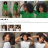 Afro Kinky Curly Human Hair Wig With Bangs For Black Women 180% 250% Density Brazilian Remy Full Machine Made Hair Yarra