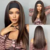 Headband Synthetic Wigs Long Afro Kinky Curly Golden Blonde Platinum Ombre Wig for Black Women Use Water Wave Wig Heat Resistant