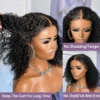 Wear And Go 100 Half Bob Wigs Human Hair 13x6 Glueless Lace Front Braided Wig Hd Frontal Kinky Burmese Curly Bob Deep Wave Water