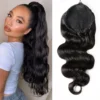 Body Wave Human Hair Drawstring Ponytail Extensions Remy Hairpiece Natural Ponytail Clip In Hair Extensions For Woman 100G/piece