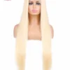 360 Full Lace Wig Human Hair Pre Plucked 613 Blonde Colored Lace Front Wigs Bone Straight Ponytail Human Hair Lace Frontal Wig