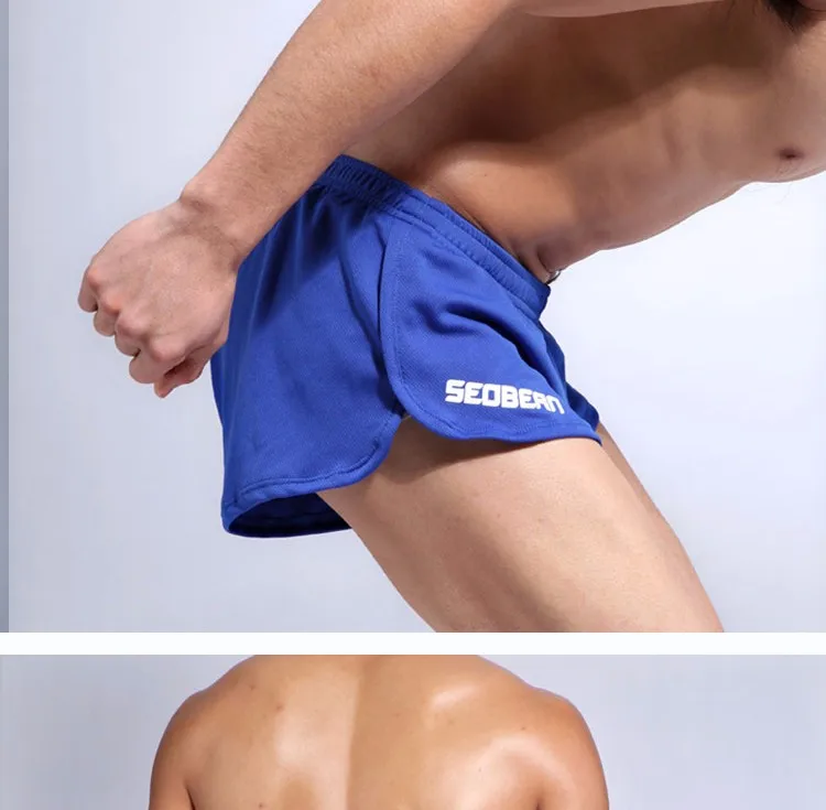 SEOBEAN MENS SPORTS RUNNING TRAINING SPRINT SHORTS