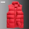 Mens Vest Jacket Warm Sleeveless Jackets Winter Waterproof Zipper Coat Autumn Stand-up Collar Casual Waistcoat Brand Clothing