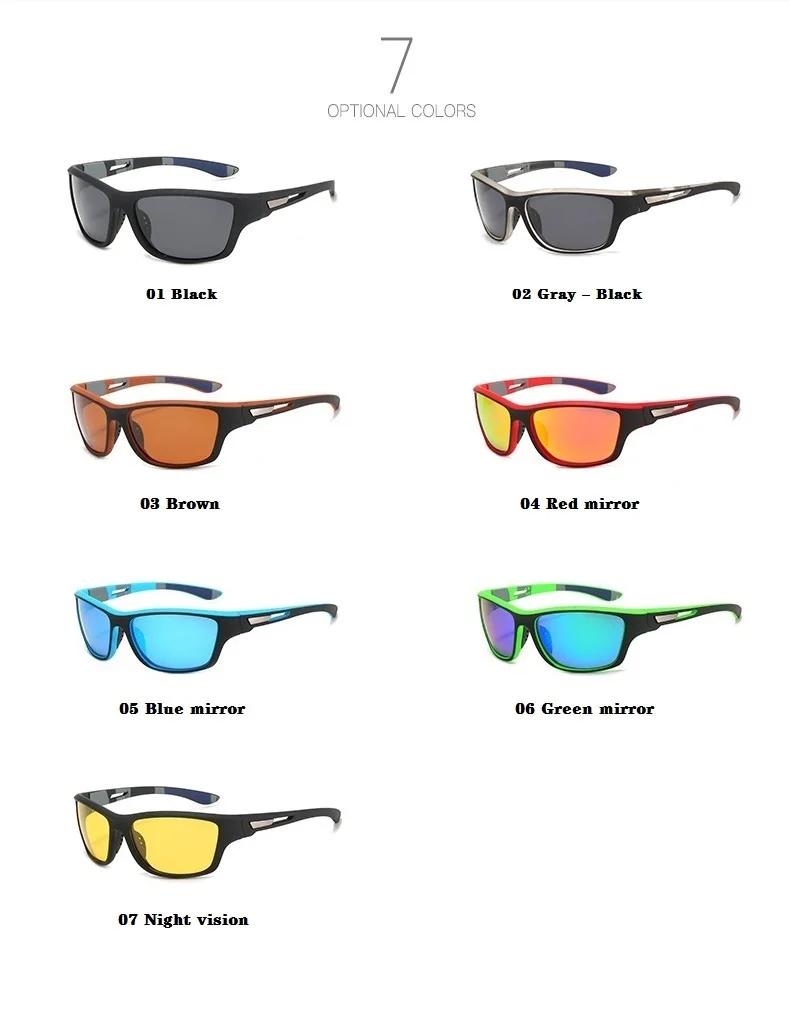 Men's Polarized Fishing Sunglasses With Glasses Chain For Men Women Driving Hiking Sun Glasses Fishing  UV400 Eyewear