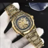 LONGLUX Automatic mechanical watch alloy steel vintage retro luxury waterproof skeleton ffordable 40mm wholesale Watch for Men