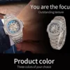 LONGLUX Men automatic mechanical watch luxury watches waterproof skeleton business cheap wholesale stainless steel gift watch