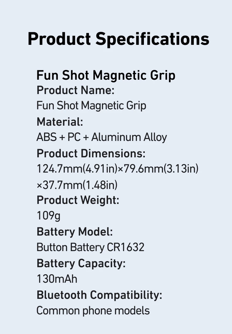 TELESIN Phone Camera Shoot Hand Grip Magnetic Smart Phone Holder Shooting Aid Remote Control Handle For Iphone Android Phone