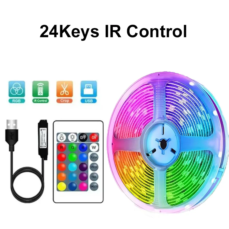 S067c1e8bdfc04db8969727f0e39c1a9e9.webp WIFI Led Lights for Room Music Sync RGB Led Strip Lights 10m 20m 30m Flexible Ribbon for Room Bedroom Gaming Decor TV Backlights