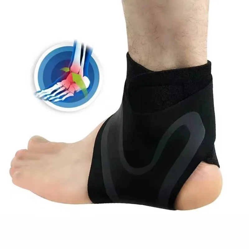1PC Adjustable Ankle Support Pad Ankle Sleeve Pressure Anti-Spinning Elastic Breathable Support Fitness Sports Safety Prevention