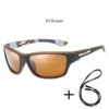 Men's Polarized Fishing Sunglasses With Glasses Chain For Men Women Driving Hiking Sun Glasses Fishing  UV400 Eyewear