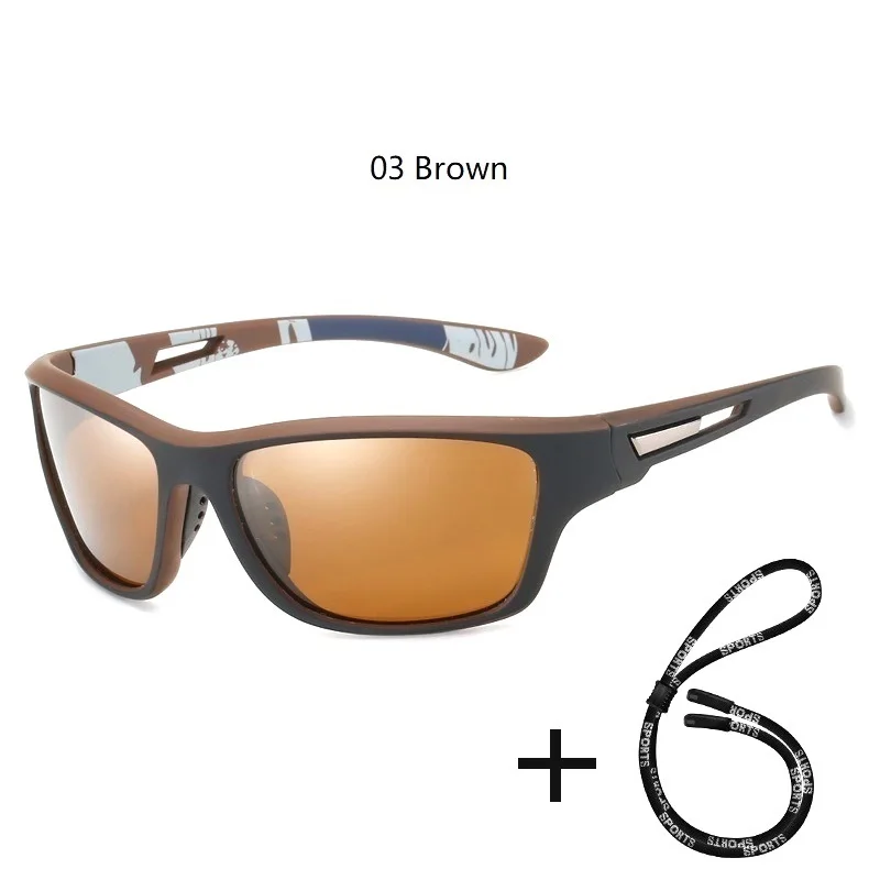 Men's Polarized Fishing Sunglasses With Glasses Chain For Men Women Driving Hiking Sun Glasses Fishing  UV400 Eyewear