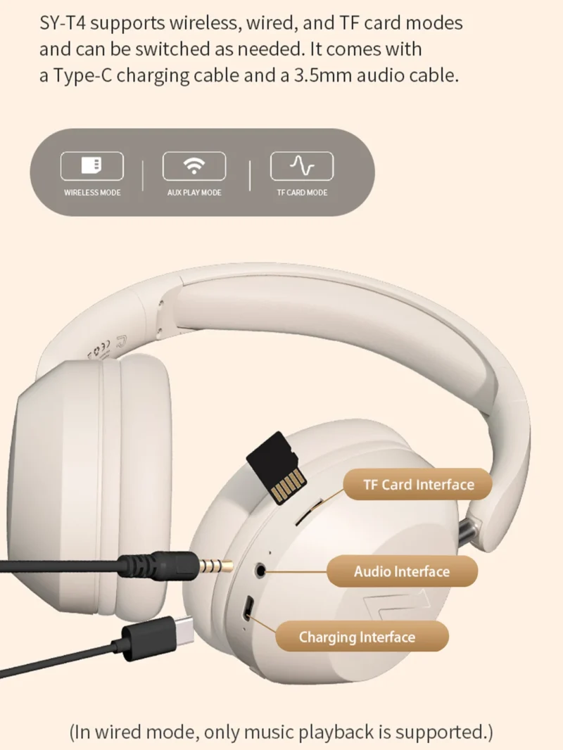 Over-ear Bluetooth headphones, high-quality wireless calls, long-life sports, gaming and music listening Bluetooth headphones