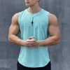 S12a842bb79a3460d97cd2053d688ed66O.webp summer Sleeveless vest outdoor sport tank top running fitness undershirt quick drying round neck gym T-shirt men Breathable tops