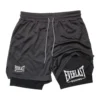 S1753adeabce84eeebe30c8073f2ea4a0S.webp Men's compression gym shorts, EVERLAST printed sports pants, double layered, quick drying, basketball, muscle, fitness RL0365