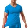 Ice Silk T Shirt for Men Summer Breathable Short Sleeve Tops Men's Quick Dry T-shirt Trainer Slim Tops
