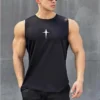 S19bff243dfd84da9a951d761f59f5c32a.webp summer Sleeveless vest outdoor sport tank top running fitness undershirt quick drying round neck gym T-shirt men Breathable tops