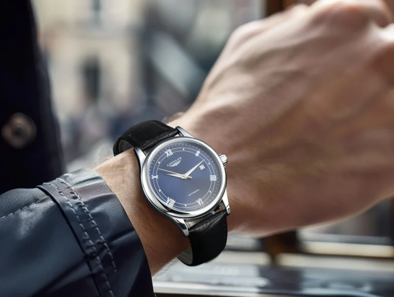 LONGLUX automatic man watch wholesale mechanical watches simple versatile date waterproof fashion leather man watch men gift