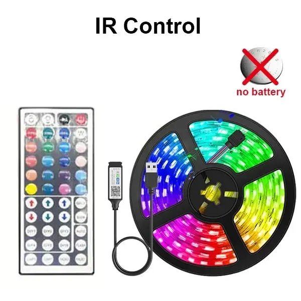 1-30M Usb Adhesive Rgb Led Strip Light With Remote Control 5Volt Wifi Bluetooth Controller Led Band Tape 15M 25M 5M 3M 2M 4Meter