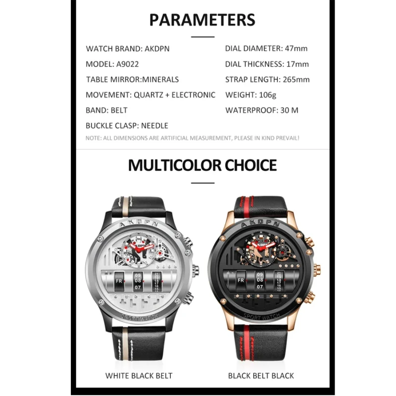 Luxury Mechanical Watch For Men Business Casual Watches Male Creative Men WristWatch Unique Rotate Date Leather Strap Watches