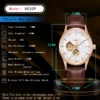 LONGLUX automatic watch elegant style wholesale mechanical wristwatches skeleton rome waterproof  mens watch men gift