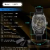 LONGLUX automatic watch retro style wholesale mechanical wristwatches skeleton carve waterproof leather no logo mens watch