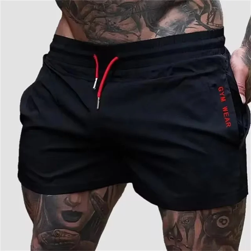 NEW Sports Trendy Quick-drying Three-point Pants Elastic Thin Running shorts Track And Field Training Pants Fitness Beach Shorts