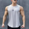 S2839b572a465456589f4f2610040ace8q.webp summer Sleeveless vest outdoor sport tank top running fitness undershirt quick drying round neck gym T-shirt men Breathable tops