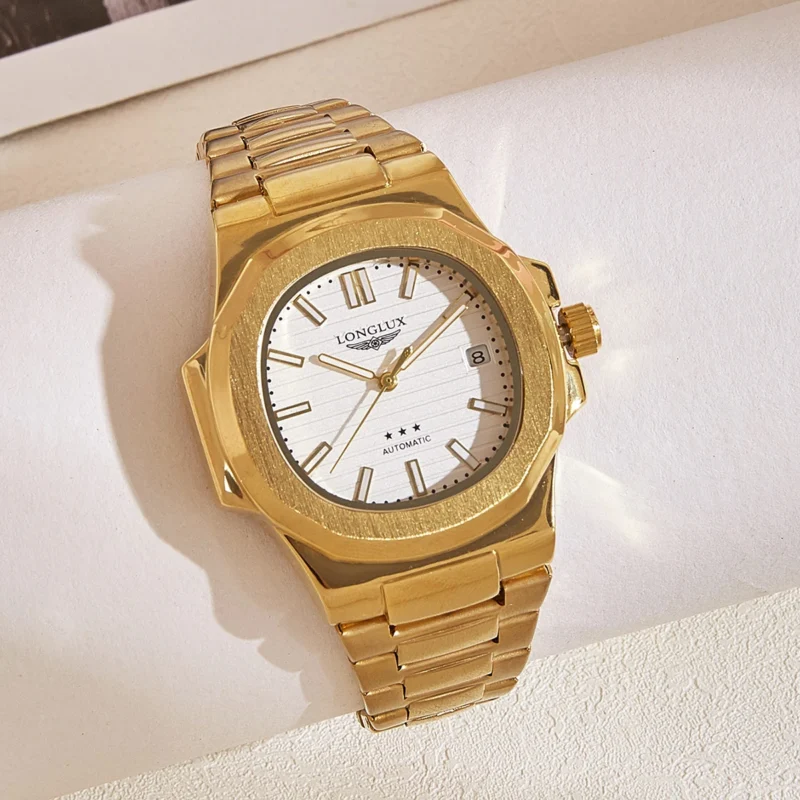 S2f8b9eefd74748a09c26c99d27e184804.webp LONGLUX automatic watch business luxury mechanical wristwatches wholesale steel date waterproof mens watch men gift